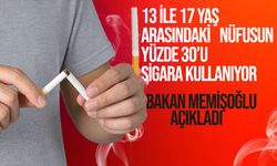Bakan Memişoğlu açıkladı: 13-17 yaş grubunda sigara kullanımı yüzde 30