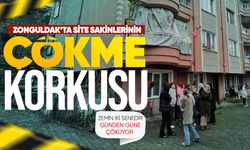 Zonguldak'ta 135 haneli site sakinlerinin çökme korkusu: "Yolun altı boşaldı"