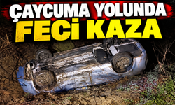 Otomobil karşıya şeride geçerek takla attı