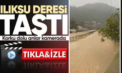 Ilıksu Deresi taştı! Sel suları yol ve iş yerlerini bastı