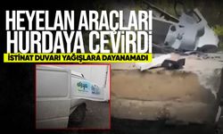 Zonguldak’ta heyelan araçları hurdaya çevirdi!
