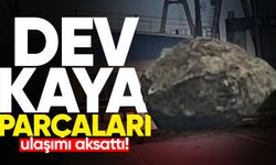 Kdz. Ereğli-Alaplı yolunda dev kaya parçaları ulaşımı engelledi