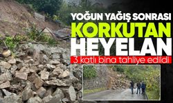 Yoğun yağış sonrası Ereğli'de korkutan heyelan