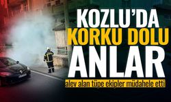Kozlu’da alev alan tüpe ekiplerden müdahale