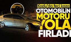 Kozlu’da feci kaza: Otomobilin motoru yola fırladı