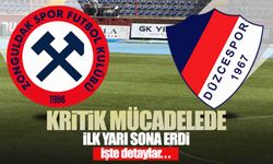 Zonguldakspor-Düzcespor maçında ilk yarı sona erdi