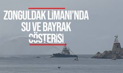 Cumhuriyet Bayramı'nda Zonguldak Limanı'nda su ve bayrak gösterisi