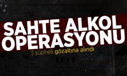 Sahte alkol operasyonunda 3 kişi gözaltına alındı