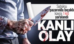 Soğuksu pazarında bıçaklı kavga: 1 kişi yaralandı