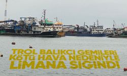 Trol balıkçı gemileri kötü hava nedeniyle Ereğli Limanı’na sığındı