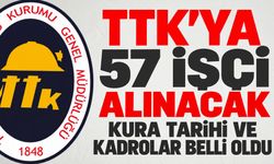 TTK’ya 57 işçi alınacak: Kura tarihi ve kadrolar belli oldu