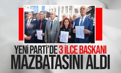 Yeni Parti’de 3 ilçe başkanı mazbatasını aldı