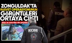 Zonguldak'ta 4 kişinin tutuklandığı rüşvet operasyonunun görüntüleri ortaya çıktı
