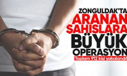 Zonguldak'ta aranan şahıslara operasyon