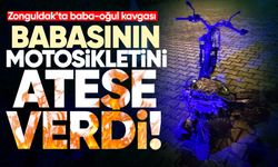 Zonguldak’ta baba-oğul kavgası: Babasının motosikletini ateşe verdi