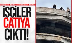 BEUN ek bina inşaatında 6 aydır maaş alamayan işçiler çatıya çıktı