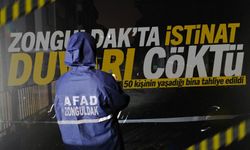 Zonguldak'ta istinat duvarı çöktü: İki araç göçük altında kaldı