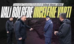 Zonguldak'ta istinat duvarı çöktü: Vali bölgede inceleme yaptı