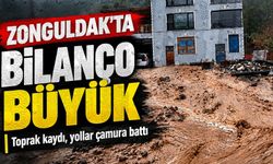 Zonguldak’ta korkutan heyelan: Toprak kaydı, yollar çamura battı