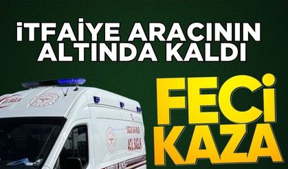 İtfaiyeye yol göstermeye çalışan işçi itfaiyeye aracının altında kaldı