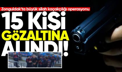 Zonguldak'ta büyük silah kaçakçılığı operasyonu: 15 kişi gözaltına alındı!
