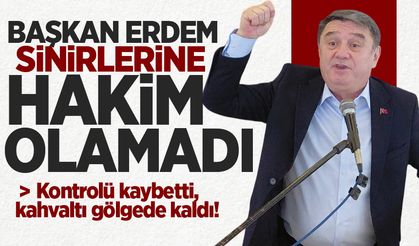 Başkan Erdem oto kontrolü kaybetti: Kahvaltı gölgede kaldı!