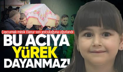 Bu acıya yürek dayanmaz: Çaycumalı minik Elanur son yolculuğuna uğurlandı!
