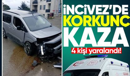 İncivez'de korkunç kaza: 4 kişi yaralandı!