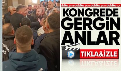 Kongrede gergin anlar: Taraflar birbirine girdi!