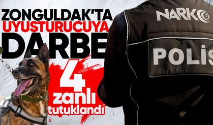 Zonguldak'ta uyuşturucuya darbe: 4 zanlı tutuklandı!