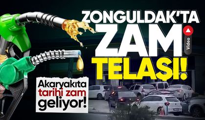 Zonguldak'ta akaryakıt istasyonlarında zam öncesi kuyruk