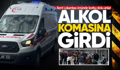 Kent Lokantası önünde korku dolu anlar: Alkol krizine girdi!