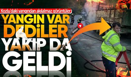 Böyle tezatlık görülmedi: Kozlu'daki yangına ağzında sigarayla müdahele etti!