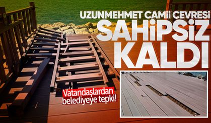 Uzunmehmet Camii çevresi sahipsiz kaldı: Vatandaşlardan belediyeye tepki!