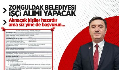 Zonguldak Belediyesi'ne çok sayıda personel alınacak