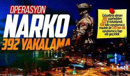 Zonguldak dahil 30 ilde narkotik operasyonu! Yüzlerce kilo uyuşturucu ele geçirildi…