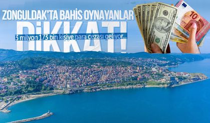 Zonguldak'ta bahis oynayanlar dikkat! 3 milyon 173 bin kişiye para cezası geliyor...