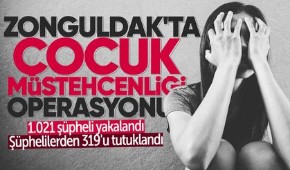 Zonguldak'ta çocuk müstehcenliği operasyonu: 1021 gözaltı