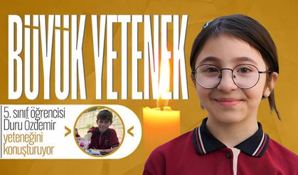 5. sınıf öğrencisi Duru Özdemir yeteneğini konuşturuyor