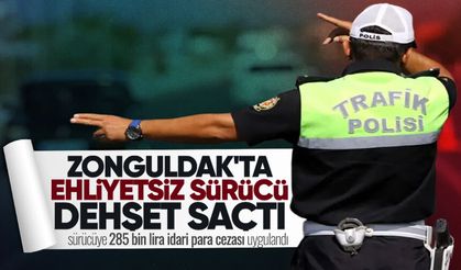 Zonguldak'ta polisten kaçan ehliyetsiz genç dehşet saçtı! 1 polis yaralandı