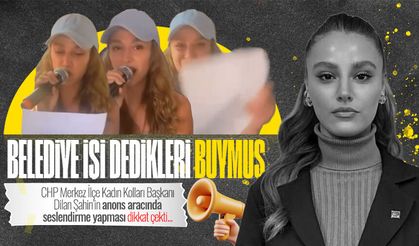 Belediye personelinin CHP'ye ait araçta anons yapması tepkilere neden oldu