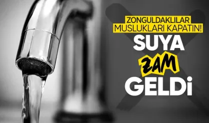 Zonguldak Belediyesi suya yüzde 87 zam yaptı