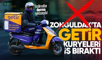 Zonguldak’ta Getir kuryeleri iş bıraktı: Teslimatlar durma noktasında!