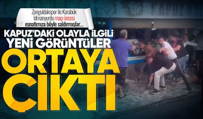 Karabük taraftarlarının esnafa saldırdığı anların görüntüleri ortaya çıktı