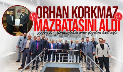 Orhan Korkmaz mazbatasını aldı, görev dağılımı belli oldu