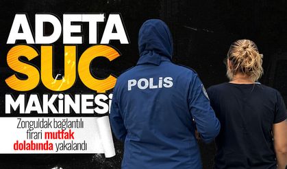 Zonguldak bağlantılı firari mutfak dolabında yakalandı