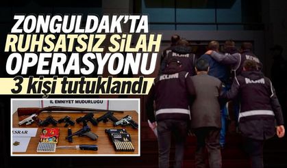 Zonguldak’ta ruhsatsız silah operasyonu: 3 kişi tutuklandı
