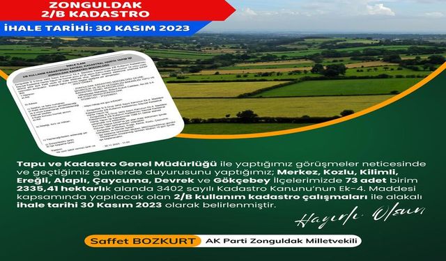 Milletvekili müjdeyi verdi: İhale tarihi belli oldu!