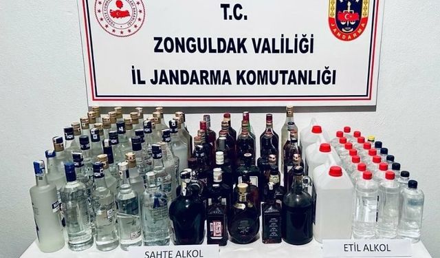 Jandarma'dan sahte alkol operasyonu