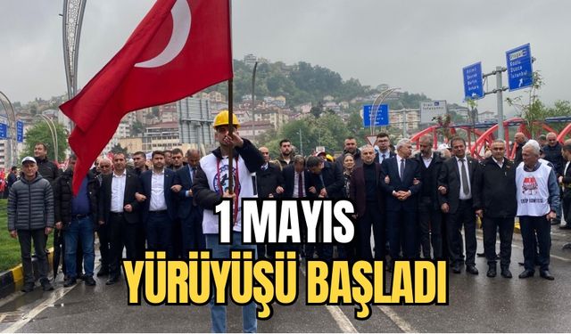 1 Mayıs yürüyüşü başladı: Zonguldak, emek ve dayanışmayı kutluyor!